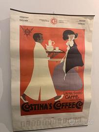 Calendario pubblicitario Costina's Coffee vintage