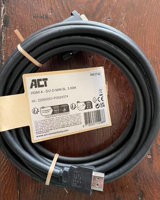 Cavo video ACT HDMI A-DVI D