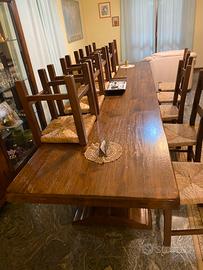 Tavolo in legno massello di rovere