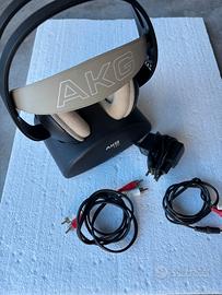 Cuffia AKG wireless con base di ricarica vintage