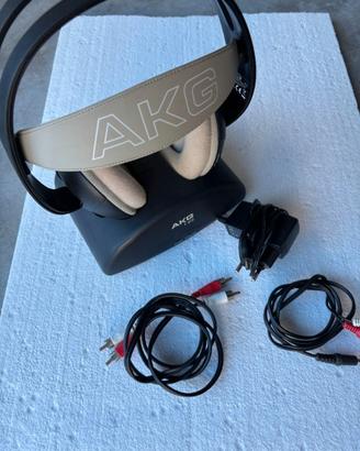 Cuffia AKG wireless con base di ricarica vintage