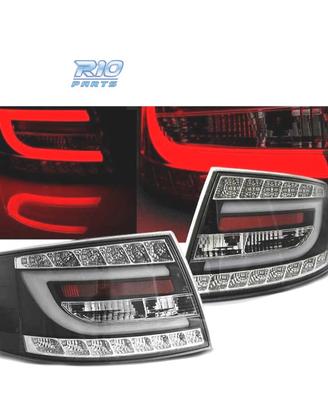 FARI LED PER AUDI A6 C6 SEDAN 04-08 NERI LED 6PIN