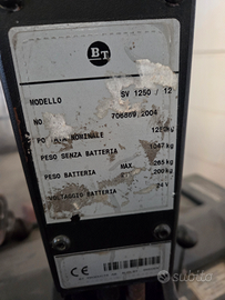 Transpallet elettrico 12 qli