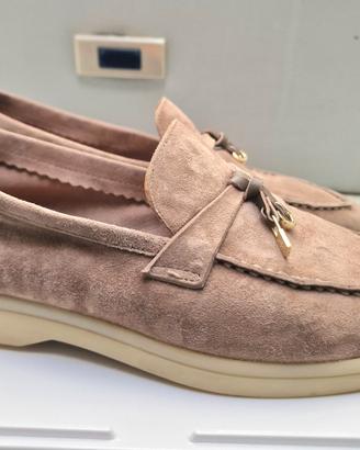 Mocassino Donna Loro Piana Summer Walk  Camoscio