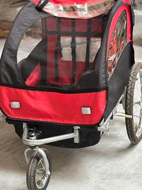 Rimorchietto portabimbi per bicicletta 2 in 1