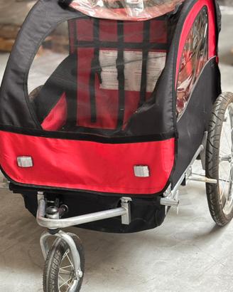 Rimorchietto portabimbi per bicicletta 2 in 1