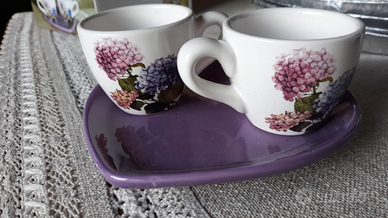 Tazzine caffe con vassoio