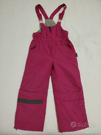 Pantaloni neve sci bambini 6-7 anni altezza 122cm