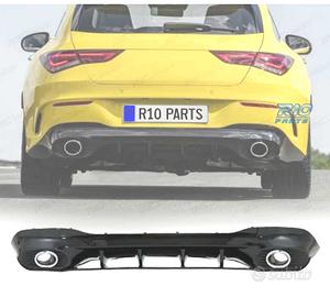 DIFFUSORE MERCEDES CLA W118 16-19 AMG NERO LUCIDO 
