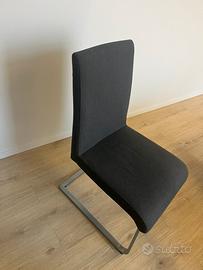 Sedia poltrona tessuto grigio