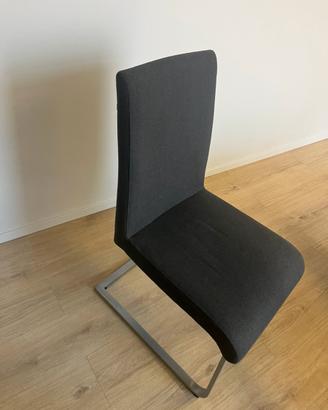 Sedia poltrona tessuto grigio