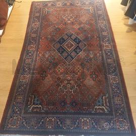 TAPPETO GRANDE ARTIGIANALE ROSSO BLU 250 X 145