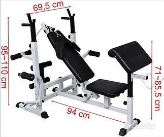 vidaXL Panca Multifunzione Palestra
