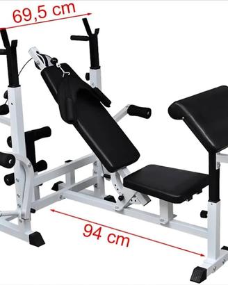 vidaXL Panca Multifunzione Palestra
