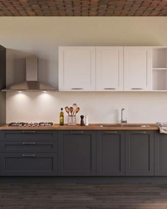 CUCINA MODERNA LINEARE NUOVA CON ELETTRODOMESTICI