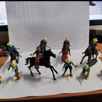 Lotto 10 soldatini cloni Airfix Cowboys 