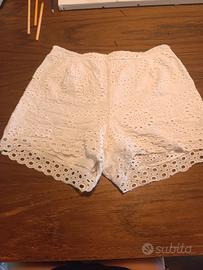 pantaloncino bianco estivo leggero pizzo san gallo