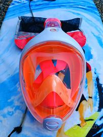 Maschera da snorkeling + pinne + occhialini