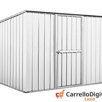 Casetta box giardino in Acciaio 260x185cm bianco