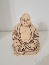 Statua Buddha Vintage in Resina/Polvere di Marmo