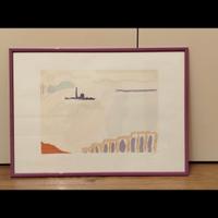 Virgilio Guidi litografia quadro laguna Venezia