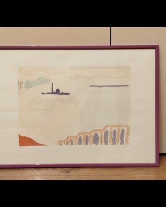 Virgilio Guidi litografia quadro laguna Venezia