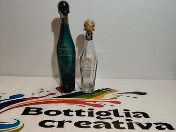 TEQUILA PATRON 2 BOTTIGLIE VUOTE DIVERSE 
