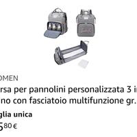 Zaino fasciatoio con navicella e materasso bambu'