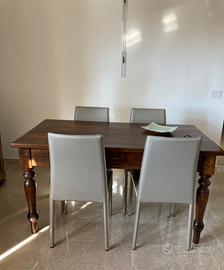 4 Sedie VERO CUOIO NUOVE