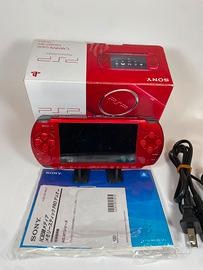 psp 3000 red rossa playstation portable CIB
