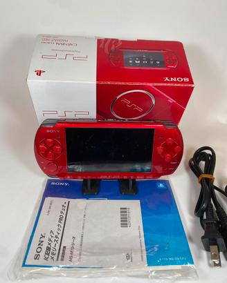 psp 3000 red rossa playstation portable CIB