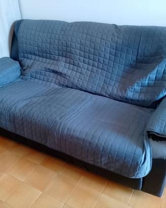 Divano 3 posti - pelle sintetica - reclinabile el.