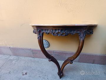Consolle stile Barocco con specchio.