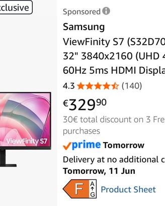 Monitor Samsung ViewInfinity S7