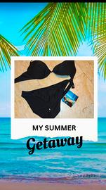 bikini NERO Barbara Busce' taglia 48 NUOVO 