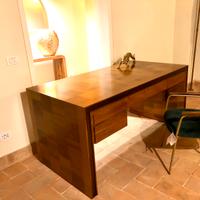 Scrivania cantiero noce massello