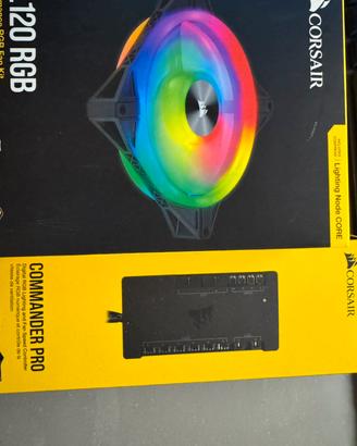 Corsair 6 ql 120 rgb + commander pro