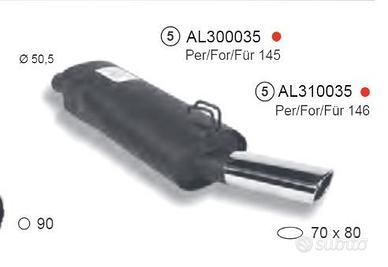 Scarico sportivo CSC Alfa Romeo 146 boxer