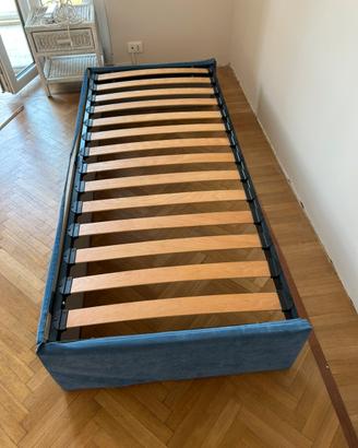 Letto imbottito con doghe 85x190