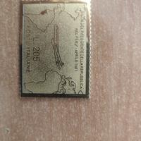 Francobollo lamina oro