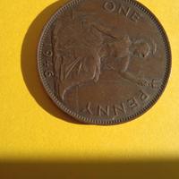 moneta One penny del 1946.