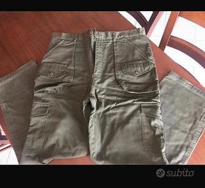 Pantaloni caccia/pesca interno pile tg 52 c/tasche