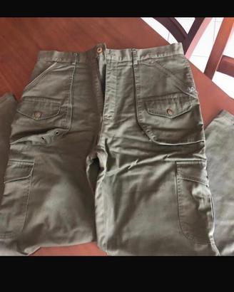 Pantaloni caccia/pesca interno pile tg 52 c/tasche