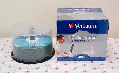 Set 26 CD-R + 24 Custodie CD Verbatim