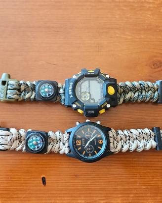 2 orologi e 1 bracciale in paracord