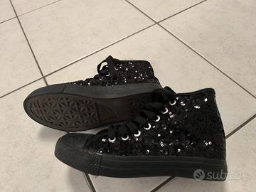 scarpe donna con paillettes nere nr. 36