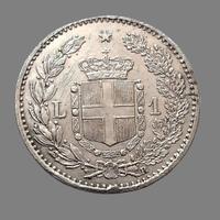 Moneta 1 Lira 1884  Umberto I, BB++