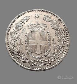 Moneta 1 Lira 1884  Umberto I, BB++