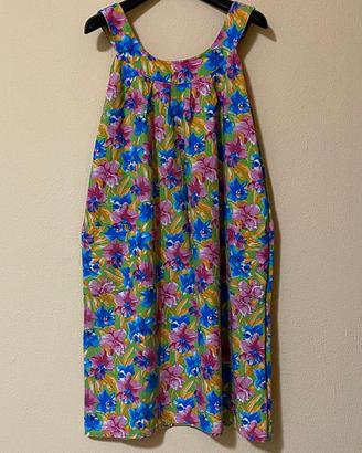 Vestitino Floreale Colorato Tasche Hippie Boho