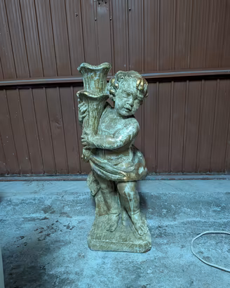 Scultura putto putti in pietra antico vintage 80cm